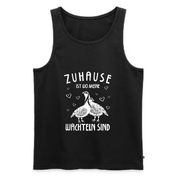 Zuhause Ist Wo Meine Wachteln Sind - Männer Premium Bio Tank Top - Schwarz - Vorne - Michal (187cm)