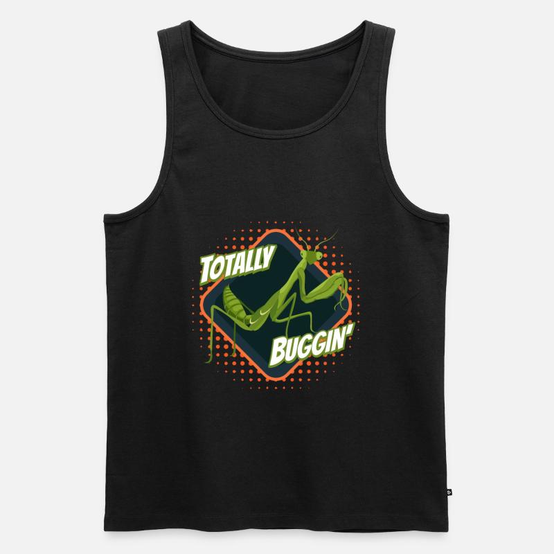 Totally Buggin Grashüpfe Heuschrecke - Männer Premium Bio Tank Top - Schwarz
