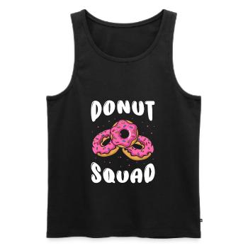 Escouade Donut - Débardeur bio Premium Homme - noir - Devant - AI Model Male 178 light (178cm)