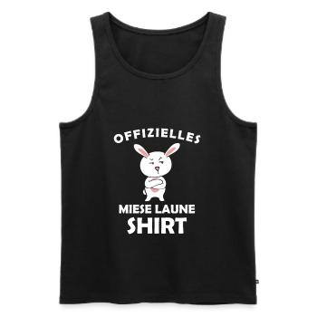 Offizielles Miese Laune Shirt - Männer Premium Bio Tank Top - Schwarz - Vorne - AI Model Male 178 light (178cm)