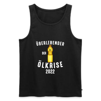 Überlebender der Ölkrise 2022 - Männer Premium Bio Tank Top - Schwarz - Vorne - Michal (187cm)