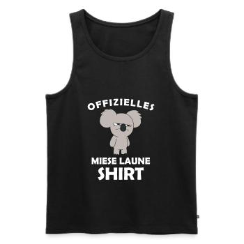 Offizielles Miese Laune Shirt - Männer Premium Bio Tank Top - Schwarz - Vorne - AI Model Male 178 light (178cm)