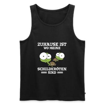 Zuhause Ist Wo Meine Schildkröten Sind - Männer Premium Bio Tank Top - Schwarz - Vorne - Michal (187cm)