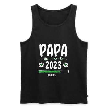 Papa 2023 Chargement - Débardeur bio Premium Homme - noir - Devant - Michal (187cm)