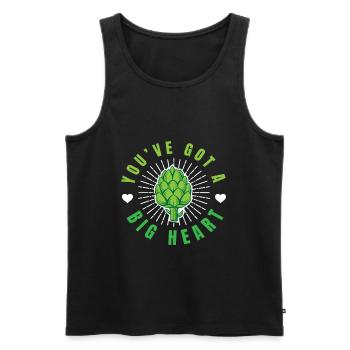 You Have Got A Big Heart Artichokes - Men's Premium Organic Tank Top - black - Front - AI Model Male 178 light (178cm)
