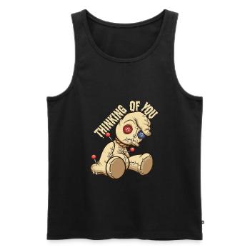 Thinking Of You Voodoo Doll Voodoo - Men's Premium Organic Tank Top - black - Front - AI Model Male 178 light (178cm)