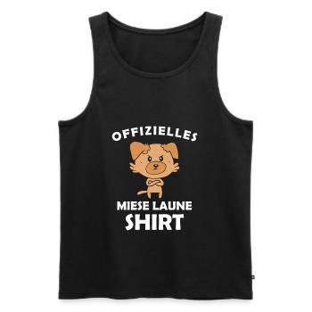 Offizielles Miese Laune Shirt - Männer Premium Bio Tank Top - Schwarz - Vorne - AI Model Male 178 light (178cm)