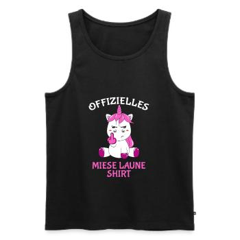 Offizielles Miese Laune Shirt - Männer Premium Bio Tank Top - Schwarz - Vorne - AI Model Male 178 light (178cm)