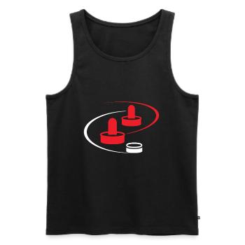 Air Hockey Air hockey arcade - Men's Premium Organic Tank Top - black - Front - AI Model Male 178 light (178cm)