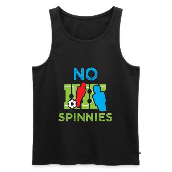 No Spinnies Drehfußball Kickern - Männer Premium Bio Tank Top - Schwarz - Vorne - AI Model Male 178 light (178cm)