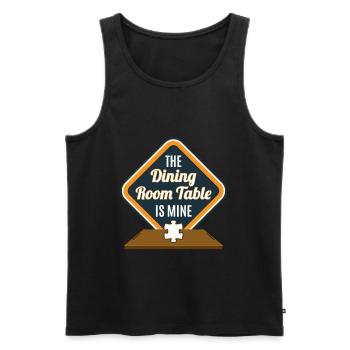 Dining Table Is Mine Puzzle Puzzles - Men's Premium Organic Tank Top - black - Front - AI Model Male 178 light (178cm)
