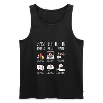 Dinge Die Ich In Meiner Freizeit Mache Hühner - Männer Premium Bio Tank Top - Schwarz - Vorne - Michal (187cm)