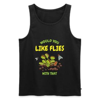 Venus Flytrap Like Flies Plant - Men's Premium Organic Tank Top - black - Front - AI Model Male 178 light (178cm)