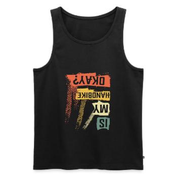 Is My Handbike Okay - Men's Premium Organic Tank Top - black - Front - Michal (187cm)
