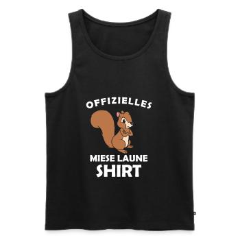Offizielles Miese Laune Shirt - Männer Premium Bio Tank Top - Schwarz - Vorne - AI Model Male 178 light (178cm)
