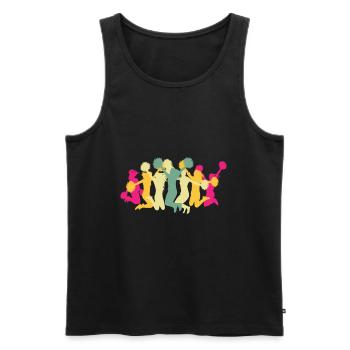 Cheerleading Rétro Cheerleader - Débardeur bio Premium Homme - noir - Devant - AI Model Male 178 light (178cm)
