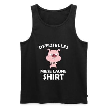 Offizielles Miese Laune Shirt - Männer Premium Bio Tank Top - Schwarz - Vorne - AI Model Male 178 light (178cm)
