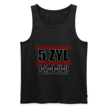 5 Zylinder Motor Tuning KFZ Tuner - Männer Premium Bio Tank Top - Schwarz - Vorne - Michal (187cm)