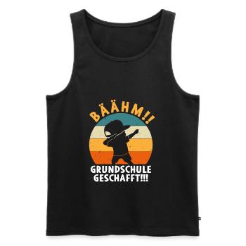 Grundschule geschafft Absolvent Abgänger - Männer Premium Bio Tank Top - Schwarz - Vorne - Michal (187cm)