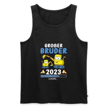 Großer Bruder 2023 - Männer Premium Bio Tank Top - Schwarz - Vorne - Michal (187cm)