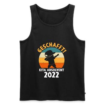 Bye Bye Kita Abgänger 2022 Kita Absolvent 2022 - Männer Premium Bio Tank Top - Schwarz - Vorne - AI Model Male 178 light (178cm)
