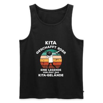 Kita Geschafft 2022 Kindergartenkind Abschluss - Männer Premium Bio Tank Top - Schwarz - Vorne - Michal (187cm)