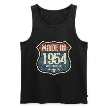 1954 Anniversaire Né En 1954 Rétro Vintage - Débardeur bio Premium Homme - noir - Devant - Michal (187cm)