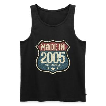 2005 Birthday Born In 2005 Retro Vintage - Men's Premium Organic Tank Top - black - Front - Michal (187cm)