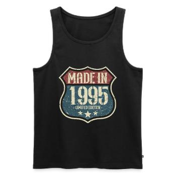 1995 Anniversaire Né En 1995 Rétro Millésime - Débardeur bio Premium Homme - noir - Devant - Michal (187cm)