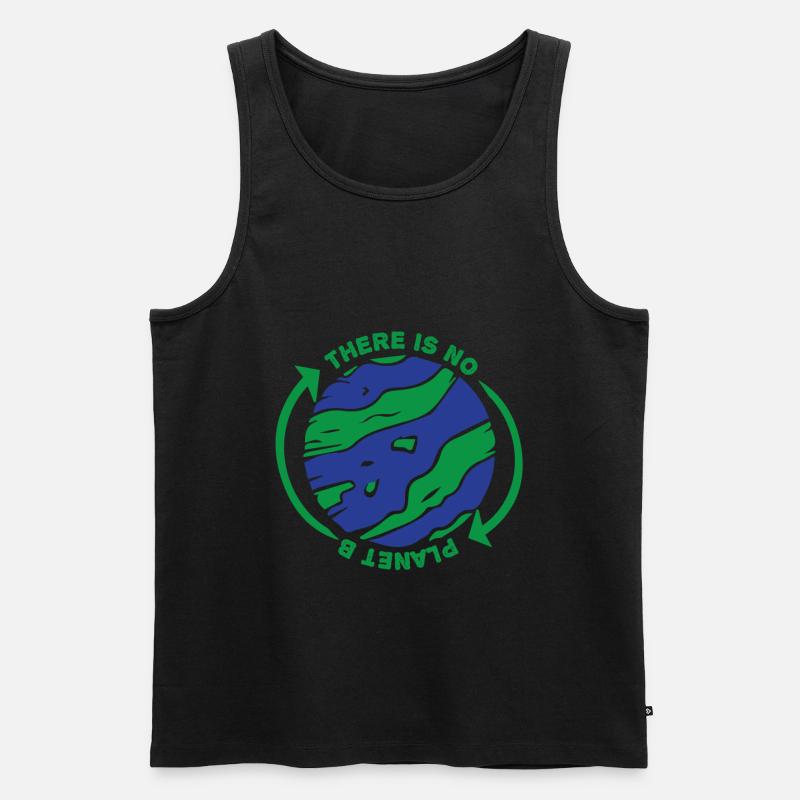 THERE IS NO PLANET B - Männer Premium Bio Tank Top - Schwarz