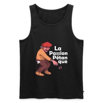 Français La Passion Pétanque Jeu de Pétanque Boule - Männer Premium Bio Tank Top - Schwarz - Vorne - Michal (187cm)