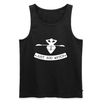 Just Add Water Kayak T-Shirt - Men's Premium Organic Tank Top - black - Front - Michal (187cm)