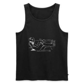 Rennfahrer - Männer Premium Bio Tank Top - Schwarz - Vorne - Michal (187cm)
