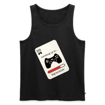 Big Brother Level Up Promoted Completet Gamer - Men's Premium Organic Tank Top - black - Front - Michal (187cm)