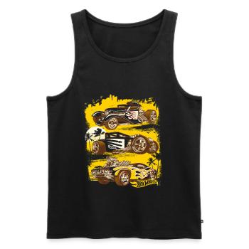 Hot Wheels Hot Rod - Männer Premium Bio Tank Top - Schwarz - Vorne - Michal (187cm)