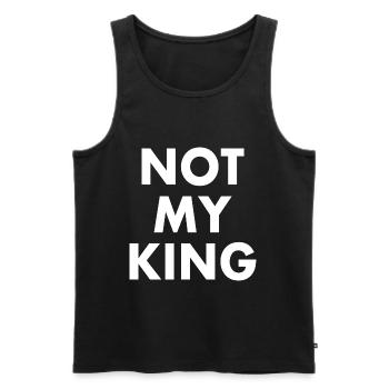 Not my king - Débardeur bio Premium Homme - noir - Devant - AI Model Male 178 light (178cm)