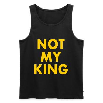 Not my king - Débardeur bio Premium Homme - noir - Devant - AI Model Male 178 light (178cm)