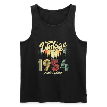 1954 Anniversaire né en 1954 Retro Vintage - Débardeur bio Premium Homme - noir - Devant - Michal (187cm)