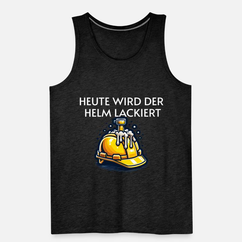 Bier - Heute wird der Helm lackiert Trinkspruch Männer Premium Bio Tank Top