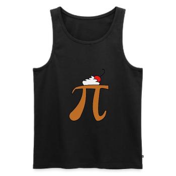 Pi - Pie - Math - Lustiges Design - Männer Premium Bio Tank Top - Schwarz - Vorne - AI Model Male 178 light (178cm)