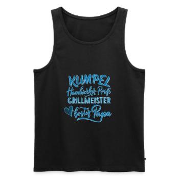 Papa, der Beste - Männer Premium Bio Tank Top - Schwarz - Vorne - AI Model Male 178 light (178cm)