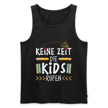 Lehrer Spruch Lustig Schule - Männer Premium Bio Tank Top - Schwarz - Vorne - Michal (187cm)