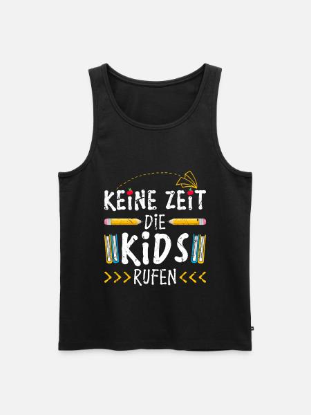 Lehrer Spruch Lustig Schule - Männer Premium Bio Tank Top - Schwarz