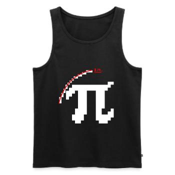 Pixel Pi Symbol - Männer Premium Bio Tank Top - Schwarz - Vorne - AI Model Male 178 light (178cm)