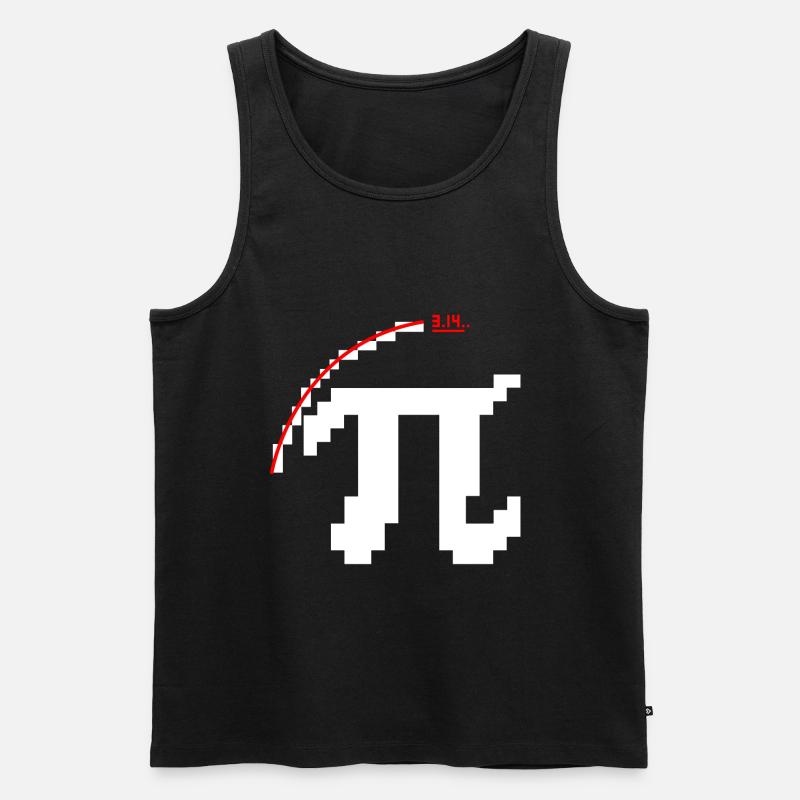 Pixel Pi Symbol - Männer Premium Bio Tank Top - Schwarz