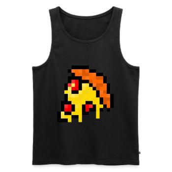 Pixel Pizza - Débardeur bio Premium Homme - noir - Devant - AI Model Male 178 light (178cm)