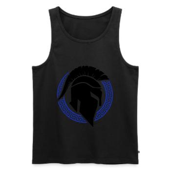 spartaner helm - Männer Premium Bio Tank Top - Schwarz - Vorne - Michal (187cm)