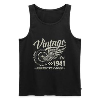 Vintage 1941 Year of birth 83 Birthday 83 Vintage - Men's Premium Organic Tank Top - black - Front - AI Model Male 178 light (178cm)
