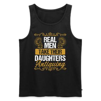 Antique Collecting Treasure Hunter Antique - Men's Premium Organic Tank Top - black - Front - AI Model Male 178 light (178cm)