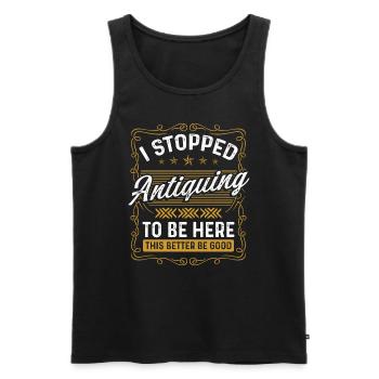 Antiquing Wax Treasure Hunting Antique - Men's Premium Organic Tank Top - black - Front - AI Model Male 178 light (178cm)